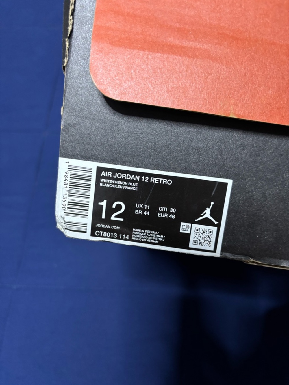 Jordan 12 Retro French Blue 2025 Size 12 - Picture 9 of 9